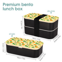 Lade das Bild in den Galerie-Viewer, Doppelschichtige Bento-Box Brotdose Geteilte Lunchbox mit Bento-Gurt mit Fotos Muster Text Logo selbst gestalten und bedrucken