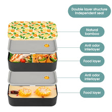 Lade das Bild in den Galerie-Viewer, Doppelschichtige Bento-Box Brotdose Geteilte Lunchbox mit Bento-Gurt mit Fotos Muster Text Logo selbst gestalten und bedrucken