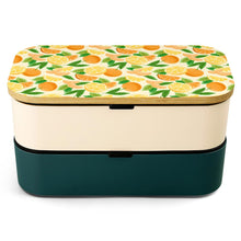 Lade das Bild in den Galerie-Viewer, Doppelschichtige Bento-Box Brotdose Geteilte Lunchbox mit Bento-Gurt mit Fotos Muster Text Logo selbst gestalten und bedrucken