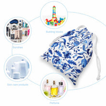 Lade das Bild in den Galerie-Viewer, Drawstring Storage Bag Canvas Kordelzugbeutel beidseitiger Druck mit Foto Text selbst gestalten und bedrucken