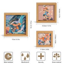 Lade das Bild in den Galerie-Viewer, Dreifache Kombination Holz Bilderrahmen Set mit Foto selbst gestalten und bedrucken