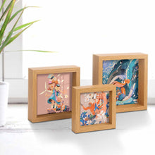 Lade das Bild in den Galerie-Viewer, Dreifache Kombination Holz Bilderrahmen Set mit Foto selbst gestalten und bedrucken