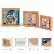 Lade das Bild in den Galerie-Viewer, Dreifache Kombination Holz Bilderrahmen Set mit Foto selbst gestalten und bedrucken