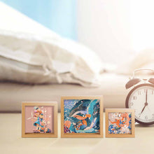 Lade das Bild in den Galerie-Viewer, Dreifache Kombination Holz Bilderrahmen Set mit Foto selbst gestalten und bedrucken