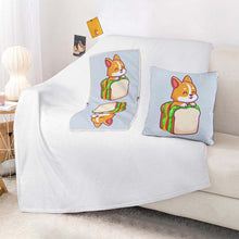 Lade das Bild in den Galerie-Viewer, (Druckteil zwei gleiche Bilder) doppelseitig bedruckte Kissen Wohndecke Flauschige Decke mit Fotos Muster Text selbst gestalten