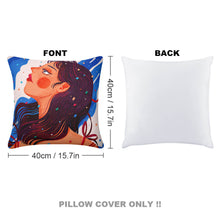 Lade das Bild in den Galerie-Viewer, Einseitiger Druck Glitzernde Pailetten Kuschelkissen Kissenhülle Kissenbezug 40cmx40cm - Farbwechsel - Bezug ohne Füllung mit Fotos Muster Text Logo selbst gestalten und bedrucken