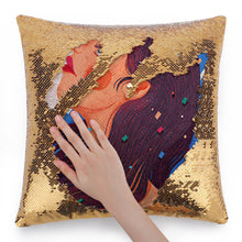 Lade das Bild in den Galerie-Viewer, Einseitiger Druck Glitzernde Pailetten Kuschelkissen Kissenhülle Kissenbezug 40cmx40cm - Farbwechsel - Bezug ohne Füllung mit Fotos Muster Text Logo selbst gestalten und bedrucken