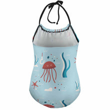 Lade das Bild in den Galerie-Viewer, Einteiliger NT017 Badeanzug mit Neckholder für Mädchen online mit Foto selbst gestalten und bedrucken