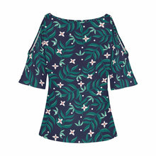 Lade das Bild in den Galerie-Viewer, Einzelbild-Design Druck Große Größen Sexy Schulterfreie TShirt Off-Shoulder-T-Shirt AVT Damen / Frauen mit Fotos Muster Text Logo selbst gestalten und bedrucken