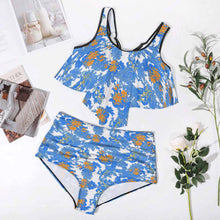 Lade das Bild in den Galerie-Viewer, Einzelbilddruck Damen / Frauen Bikinis Set mit Highwaist-Bikini-Hose FT5095 mit Fotos Muster Text Logo selbst gestalten und bedrucken