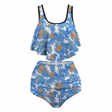 Lade das Bild in den Galerie-Viewer, Einzelbilddruck Damen / Frauen Bikinis Set mit Highwaist-Bikini-Hose FT5095 mit Fotos Muster Text Logo selbst gestalten und bedrucken