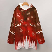 Lade das Bild in den Galerie-Viewer, Einzelbilddruck Damen / Frauen Hoodie-Decke Warm Hoodie Wearable Sweatshirt-Decke, TV-Decke, Faule Kleidung Pyjamas Kapuzenpullover mit Foto Text Muster selbst gestalten und bedrucken