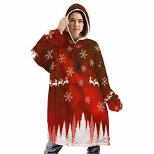 Lade das Bild in den Galerie-Viewer, Einzelbilddruck Damen / Frauen Hoodie-Decke Warm Hoodie Wearable Sweatshirt-Decke, TV-Decke, Faule Kleidung Pyjamas Kapuzenpullover mit Foto Text Muster selbst gestalten und bedrucken