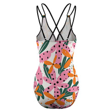 Lade das Bild in den Galerie-Viewer, Einzelbilddruck Damen / Frauen LT3154 One-piece Swimsuit Tief-V Badeanzug mit Fotos Muster Text Logo selbst gestalten und bedrucken