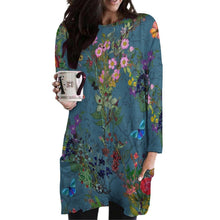 Lade das Bild in den Galerie-Viewer, Einzelbilddruck Damen / Frauen Langarm T-shirt TSHIRT A072 mit zwei großen Seitetaschen mit Fotos Muster Text Logo selbst gestalten und bedrucken