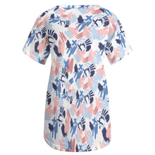 Lade das Bild in den Galerie-Viewer, Einzelbilddruck Damen / Frauen TSHIRT T-Shirt Kleid Lang mit Rundhalsausschnitt Oversize AQT mit Fotos Muster Text Logo selbst gestalten und bedrucken