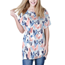 Lade das Bild in den Galerie-Viewer, Einzelbilddruck Damen / Frauen TSHIRT T-Shirt Kleid Lang mit Rundhalsausschnitt Oversize AQT mit Fotos Muster Text Logo selbst gestalten und bedrucken