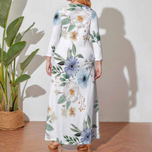 Lade das Bild in den Galerie-Viewer, Einzelbilddruck Damen / Frauen Übergröße Maxikleid A120 in ausgestellter Form mit Foto Text Muster selbst gestalten und bedrucken