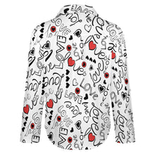 Lade das Bild in den Galerie-Viewer, Bis 8XL Einzelbilddruck Damen Langarmhemd Leinenhemd B648 mit Foto Muster Text Logo selbst gestalten und bedrucken