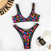 Lade das Bild in den Galerie-Viewer, Einzelbilddruck Damen Triangel-Bikini 2 tlg. Set S99D54 mit Push-up-Effekt mit Foto Muster Text Logo selbst gestalten und bedrucken