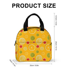 Lade das Bild in den Galerie-Viewer, Einzelbilddruck Große Lunchtasche Kühltasche Isoliertasche Lunchbag Thermotasche mit Reißverschluss mit Fotos Muster Text Logo selbst gestalten und bedrucken