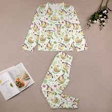 Lade das Bild in den Galerie-Viewer, Einzelbilddruck Schlafanzug Pyjama Kinder Mädchen JTZ in langer Form mit Fotos Muster Text Logo selbst gestalten und bedrucken