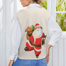 Lade das Bild in den Galerie-Viewer, Einzelbilddruck Schulterfreie Strickweste Bestickte Pullover Pullunder Weste Damen / Frauen MY06 mit Foto Text Muster selbst gestalten und bedrucken