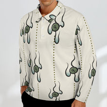 Lade das Bild in den Galerie-Viewer, Einzelbilddruck Sport Langarm Polo Shirt Hemd Langarmhemd Businesshemd SDS008 Herren / Männer mit Fotos Muster Text Logo selbst gestalten und bedrucken