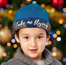 Lade das Bild in den Galerie-Viewer, Einzelbilddruck Volldruck Strickmütze Beanie Wintermütze für Kinder mit Fotos Muster Text Logo selbst gestalten und bedrucken