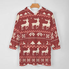 Lade das Bild in den Galerie-Viewer, Einzelbilddruck Weihnachten Kapuzensweatshirt Jugend Sweatshirt Kapuzenpullover B412 Blanket Hoodie Jungen mit Fotos Muster Text Logo selbst gestalten und bedrucken