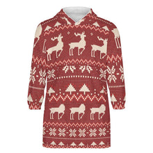 Lade das Bild in den Galerie-Viewer, Einzelbilddruck Weihnachten Kapuzensweatshirt Jugend Sweatshirt Kapuzenpullover B412 Blanket Hoodie Jungen mit Fotos Muster Text Logo selbst gestalten und bedrucken