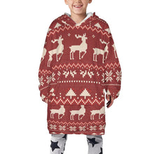 Lade das Bild in den Galerie-Viewer, Einzelbilddruck Weihnachten Kapuzensweatshirt Jugend Sweatshirt Kapuzenpullover B412 Blanket Hoodie Jungen mit Fotos Muster Text Logo selbst gestalten und bedrucken