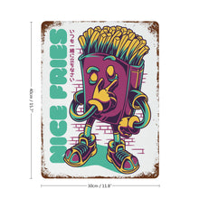 Lade das Bild in den Galerie-Viewer, Eisenblech Metallschild Blechschilder Deko Schild mit Spruch Wand- und Türdeko Vertikale Platte Mit Rost selbst gestalten und bedrucken