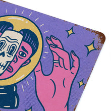 Lade das Bild in den Galerie-Viewer, Eisen hängendes Bild Metallschild Blechschilder Deko Schild mit Spruch Wand- und Türdeko horizontale Platte mit Rost selbst gestalten und bedrucken