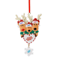 Lade das Bild in den Galerie-Viewer, Elch Weihnachtsschmuck Anhänger Christbaumschmuck aus Harz mit Foto Text selbst gestalten und bedrucken