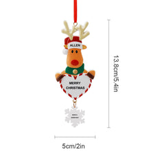Lade das Bild in den Galerie-Viewer, Elch Weihnachtsschmuck Anhänger Christbaumschmuck aus Harz mit Foto Text selbst gestalten und bedrucken