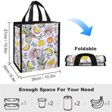 Lade das Bild in den Galerie-Viewer, Faltbare Polyester Essenstasche Lunchtasche Kühltasche Isoliertasche Lunchbag Thermotasche mit Tragegriff hält Lebensmittel länger warm oder kalt mit Foto / Text selbst gestalten und bedrucken