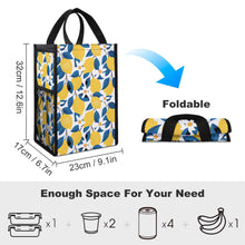 Lade das Bild in den Galerie-Viewer, Faltbare 2 Seitentaschen Polyester Lunchtasche Kühltasche Isoliertasche Lunchbag Thermotasche mit Tragegriff mit Foto / Text selbst gestalten und bedrucken