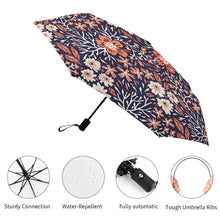 Lade das Bild in den Galerie-Viewer, Faltbarer Regenschirm 3-Falt Automatikschirm / Manual Taschenschirm mit Fotos Muster Text Logo selbst gestalten und bedrucken