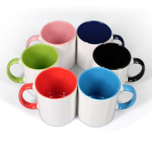 Lade das Bild in den Galerie-Viewer, Keramik Tasse Becher mit Farbe innen und Henkel selbst gestalten und bedrucken