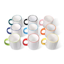 Lade das Bild in den Galerie-Viewer, Sonderangebot Farbbecher mit Mund und Griff aus Keramik selbst gestalten und bedrucken