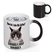 Lade das Bild in den Galerie-Viewer, Fototasse Farbwechselbecher schwarze magic Tasse Zaubertasse aus Keramik selbst gestalten und bedrucken