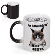 Lade das Bild in den Galerie-Viewer, Fototasse Farbwechselbecher schwarze magic Tasse Zaubertasse aus Keramik selbst gestalten und bedrucken