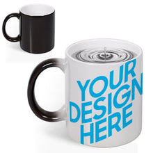 Lade das Bild in den Galerie-Viewer, Fototasse Farbwechselbecher schwarze magic Tasse Zaubertasse aus Keramik selbst gestalten und bedrucken