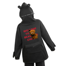 Lade das Bild in den Galerie-Viewer, Doppelseitiger Druck Winter Warmes Frosch Hoodie Kapuzenpullover mit großer Tasche für Mädchen Frauen mit Foto Muster Text selbst gestalten und bedrucken