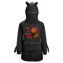 Lade das Bild in den Galerie-Viewer, Doppelseitiger Druck Winter Warmes Frosch Hoodie Kapuzenpullover mit großer Tasche für Mädchen Frauen mit Foto Muster Text selbst gestalten und bedrucken