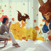 Lade das Bild in den Galerie-Viewer, Chiffon Gaze Vorhang Spleiß 140x198cm 140x213cm selbst gestalten und bedrucken