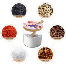 Lade das Bild in den Galerie-Viewer, Gewürzdosen Gewürzgläser aus Glas und Holz mit Foto Text selbst gestalten und bedrucken