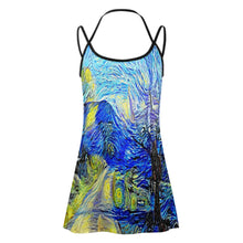 Lade das Bild in den Galerie-Viewer, Große Größen Damen / Frauen Multi-Image-Druck Sexy Spaghetti Tank Top Spaghettiträger-Top Sommer MK Over Size mit Fotos Muster Text Logo selbst gestalten und bedrucken