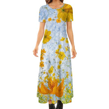 Lade das Bild in den Galerie-Viewer, Multi-Image-Druck Damen / Frauen Große Größen Kurzarm Shirtkleid B523 mit Fotos Muster Text Logo selbst gestalten und bedrucken